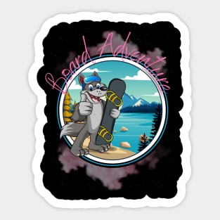 Board adventure Pink version Sticker